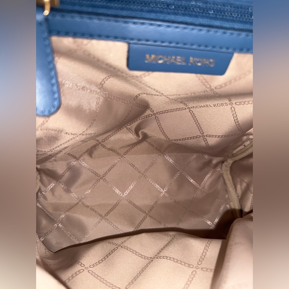Michael Kors Rhea Zip Medium Backpack, Dark Chambray Multi - Picture 9 of 9